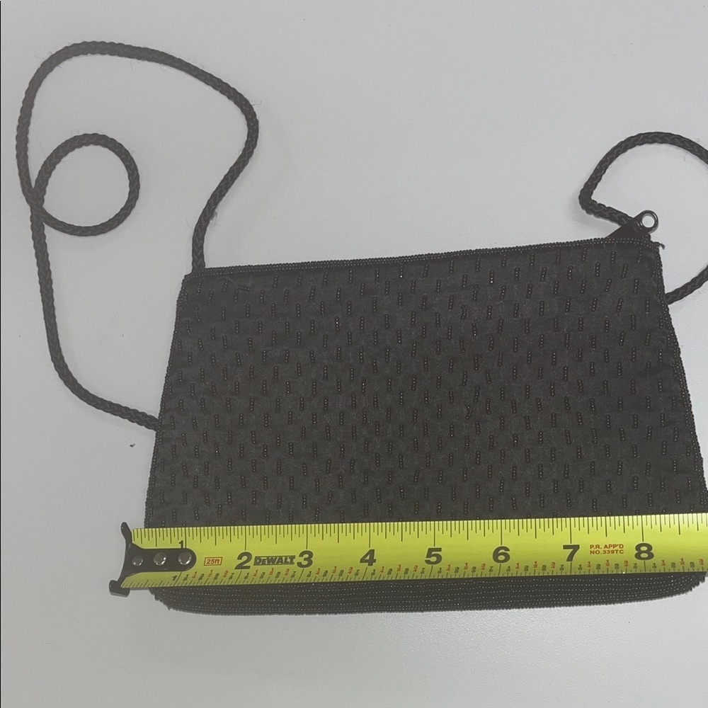 Source Unknown Black, Silver, Gray Beaded Clutch … - image 7